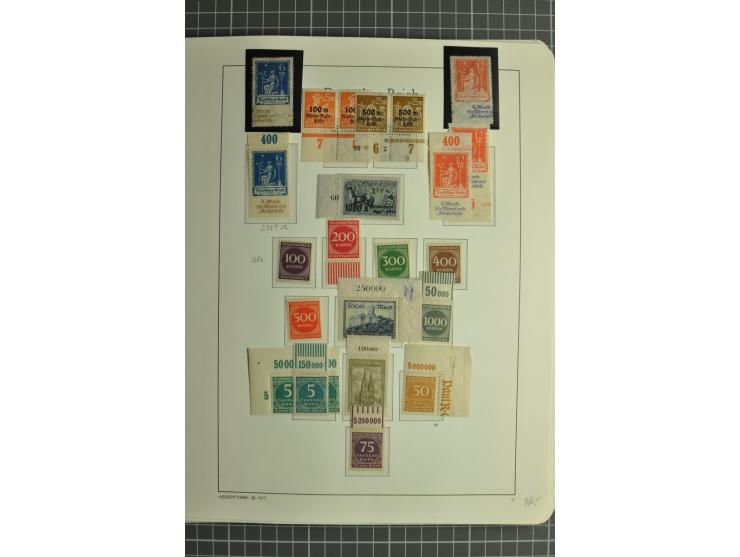 1872/1923, postfrische und ungebrauchte Sammlung inkl. Dienstmarken im Leuchtturm-Vordruckalbum mit gutem Brustschild- und Ge