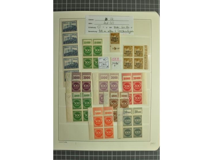 1872/1923, postfrische und ungebrauchte Sammlung inkl. Dienstmarken im Leuchtturm-Vordruckalbum mit gutem Brustschild- und Ge
