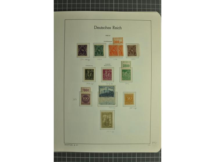 1872/1923, postfrische und ungebrauchte Sammlung inkl. Dienstmarken im Leuchtturm-Vordruckalbum mit gutem Brustschild- und Ge