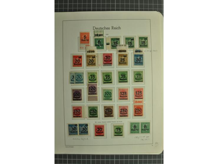 1872/1923, postfrische und ungebrauchte Sammlung inkl. Dienstmarken im Leuchtturm-Vordruckalbum mit gutem Brustschild- und Ge
