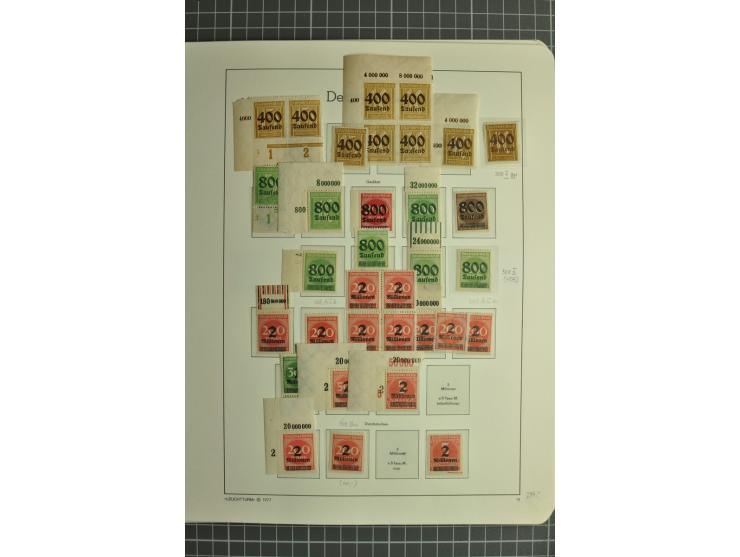 1872/1923, postfrische und ungebrauchte Sammlung inkl. Dienstmarken im Leuchtturm-Vordruckalbum mit gutem Brustschild- und Ge