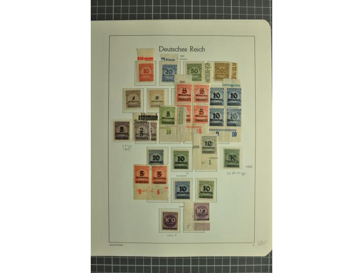 1872/1923, postfrische und ungebrauchte Sammlung inkl. Dienstmarken im Leuchtturm-Vordruckalbum mit gutem Brustschild- und Ge