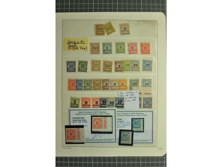 1872/1923, postfrische und ungebrauchte Sammlung inkl. Dienstmarken im Leuchtturm-Vordruckalbum mit gutem Brustschild- und Ge
