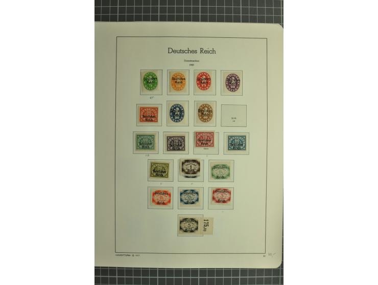 1872/1923, postfrische und ungebrauchte Sammlung inkl. Dienstmarken im Leuchtturm-Vordruckalbum mit gutem Brustschild- und Ge