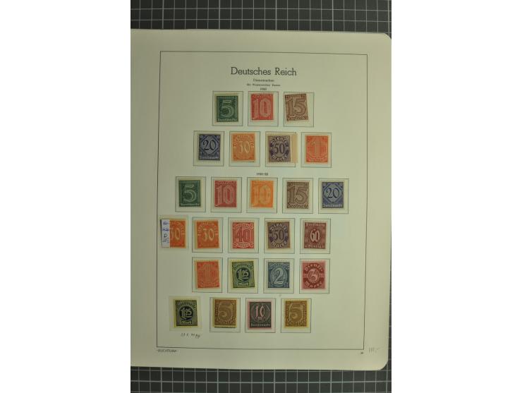 1872/1923, postfrische und ungebrauchte Sammlung inkl. Dienstmarken im Leuchtturm-Vordruckalbum mit gutem Brustschild- und Ge