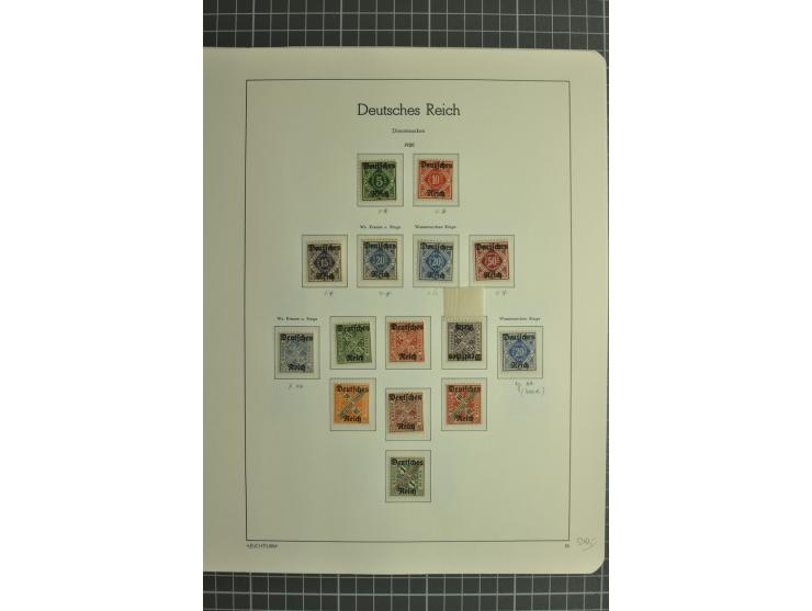 1872/1923, postfrische und ungebrauchte Sammlung inkl. Dienstmarken im Leuchtturm-Vordruckalbum mit gutem Brustschild- und Ge