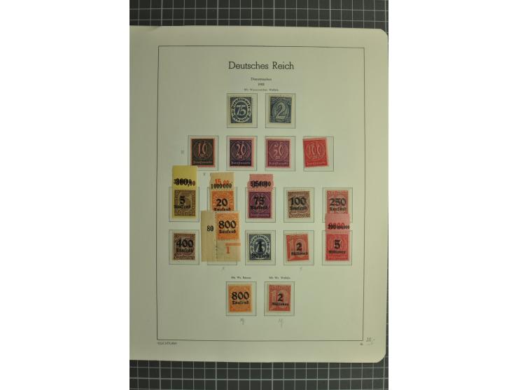 1872/1923, postfrische und ungebrauchte Sammlung inkl. Dienstmarken im Leuchtturm-Vordruckalbum mit gutem Brustschild- und Ge
