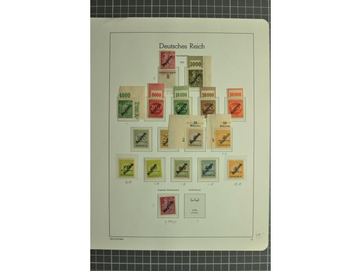 1872/1923, postfrische und ungebrauchte Sammlung inkl. Dienstmarken im Leuchtturm-Vordruckalbum mit gutem Brustschild- und Ge