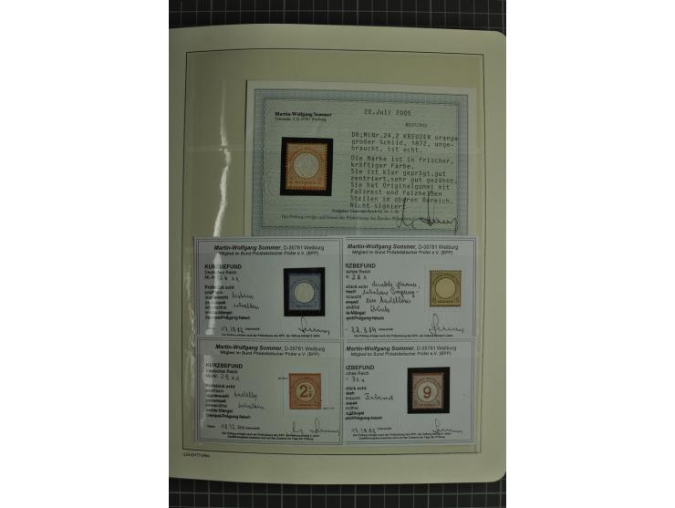1872/1923, postfrische und ungebrauchte Sammlung inkl. Dienstmarken im Leuchtturm-Vordruckalbum mit gutem Brustschild- und Ge