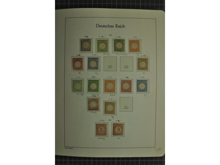 1872/1923, postfrische und ungebrauchte Sammlung inkl. Dienstmarken im Leuchtturm-Vordruckalbum mit gutem Brustschild- und Ge