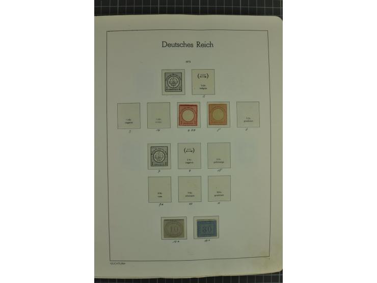 1872/1945, ungebrauchte und gestempelte Sammlung, beginnend mit gutem Brustschildteil mit u.a. Mi.-Nr. 11, 27(2) und 30, des 