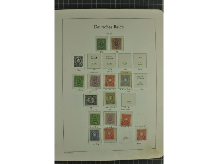 1872/1945, ungebrauchte und gestempelte Sammlung, beginnend mit gutem Brustschildteil mit u.a. Mi.-Nr. 11, 27(2) und 30, des 