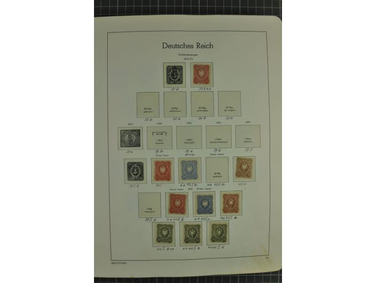 1872/1945, ungebrauchte und gestempelte Sammlung, beginnend mit gutem Brustschildteil mit u.a. Mi.-Nr. 11, 27(2) und 30, des 