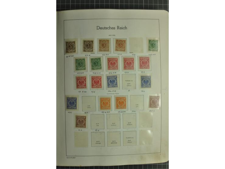 1872/1945, ungebrauchte und gestempelte Sammlung, beginnend mit gutem Brustschildteil mit u.a. Mi.-Nr. 11, 27(2) und 30, des 