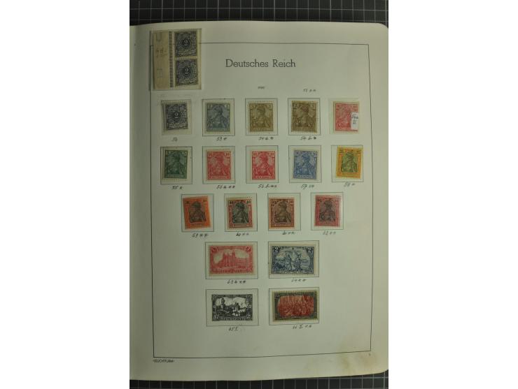 1872/1945, ungebrauchte und gestempelte Sammlung, beginnend mit gutem Brustschildteil mit u.a. Mi.-Nr. 11, 27(2) und 30, des 