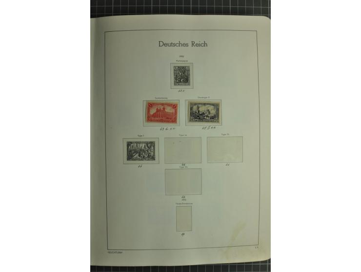 1872/1945, ungebrauchte und gestempelte Sammlung, beginnend mit gutem Brustschildteil mit u.a. Mi.-Nr. 11, 27(2) und 30, des 
