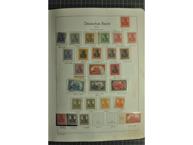 1872/1945, ungebrauchte und gestempelte Sammlung, beginnend mit gutem Brustschildteil mit u.a. Mi.-Nr. 11, 27(2) und 30, des 