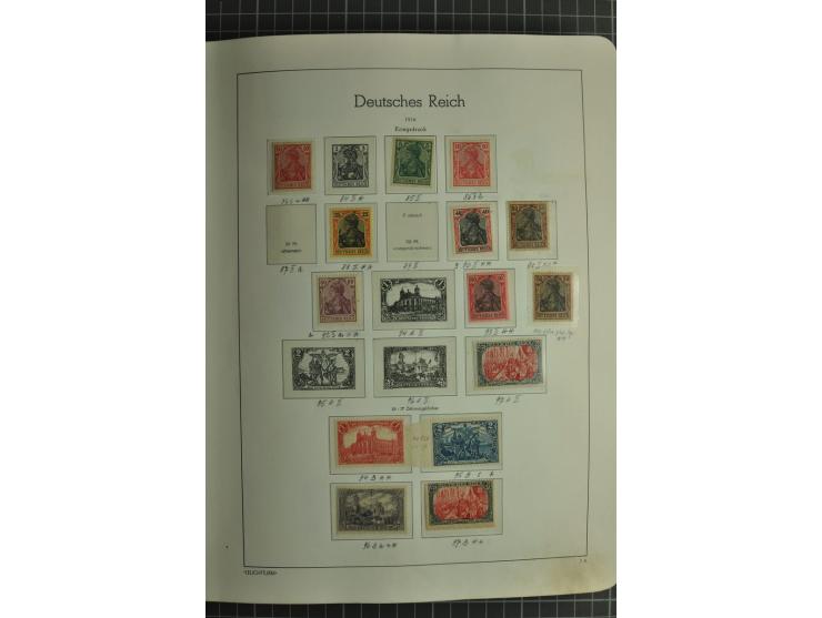 1872/1945, ungebrauchte und gestempelte Sammlung, beginnend mit gutem Brustschildteil mit u.a. Mi.-Nr. 11, 27(2) und 30, des 