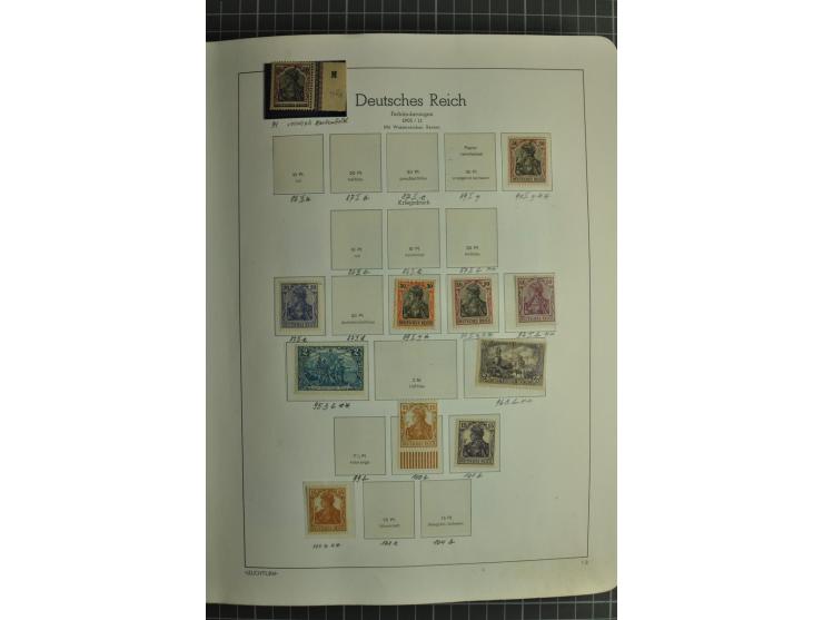 1872/1945, ungebrauchte und gestempelte Sammlung, beginnend mit gutem Brustschildteil mit u.a. Mi.-Nr. 11, 27(2) und 30, des 