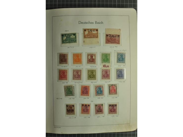 1872/1945, ungebrauchte und gestempelte Sammlung, beginnend mit gutem Brustschildteil mit u.a. Mi.-Nr. 11, 27(2) und 30, des 