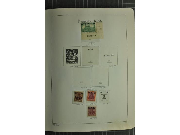 1872/1945, ungebrauchte und gestempelte Sammlung, beginnend mit gutem Brustschildteil mit u.a. Mi.-Nr. 11, 27(2) und 30, des 