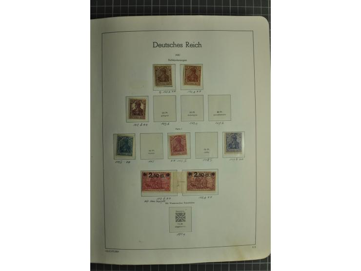1872/1945, ungebrauchte und gestempelte Sammlung, beginnend mit gutem Brustschildteil mit u.a. Mi.-Nr. 11, 27(2) und 30, des 