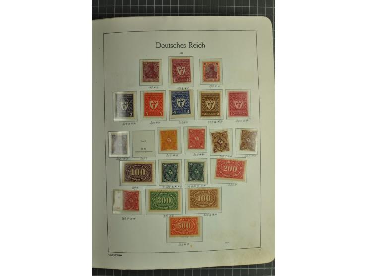 1872/1945, ungebrauchte und gestempelte Sammlung, beginnend mit gutem Brustschildteil mit u.a. Mi.-Nr. 11, 27(2) und 30, des 
