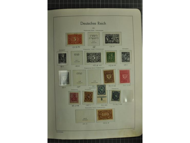 1872/1945, ungebrauchte und gestempelte Sammlung, beginnend mit gutem Brustschildteil mit u.a. Mi.-Nr. 11, 27(2) und 30, des 