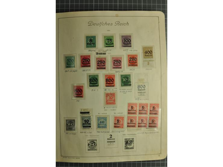1872/1945, ungebrauchte und gestempelte Sammlung, beginnend mit gutem Brustschildteil mit u.a. Mi.-Nr. 11, 27(2) und 30, des 