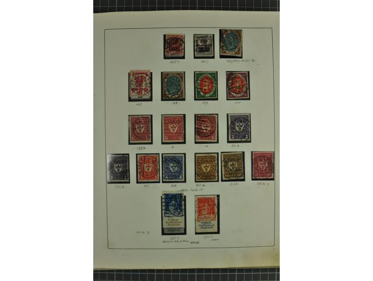 1872/1945, ungebrauchte und gestempelte Sammlung, beginnend mit gutem Brustschildteil mit u.a. Mi.-Nr. 11, 27(2) und 30, des 