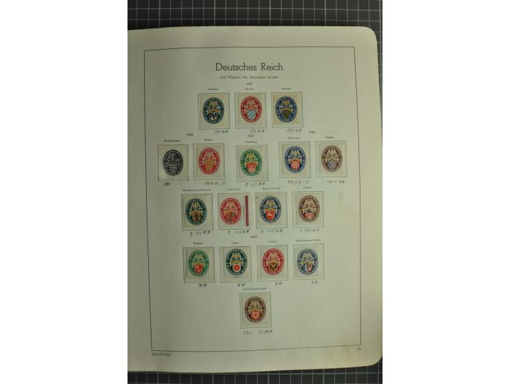 1872/1945, ungebrauchte und gestempelte Sammlung, beginnend mit gutem Brustschildteil mit u.a. Mi.-Nr. 11, 27(2) und 30, des 