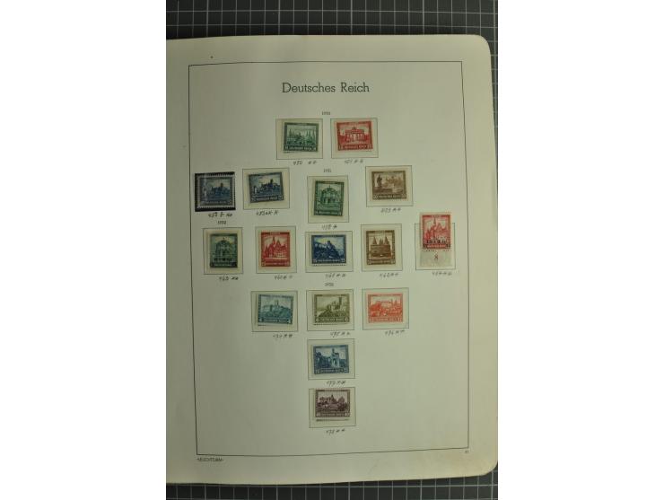 1872/1945, ungebrauchte und gestempelte Sammlung, beginnend mit gutem Brustschildteil mit u.a. Mi.-Nr. 11, 27(2) und 30, des 