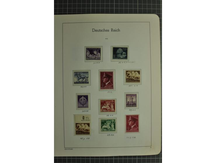 1872/1945, ungebrauchte und gestempelte Sammlung, beginnend mit gutem Brustschildteil mit u.a. Mi.-Nr. 11, 27(2) und 30, des 