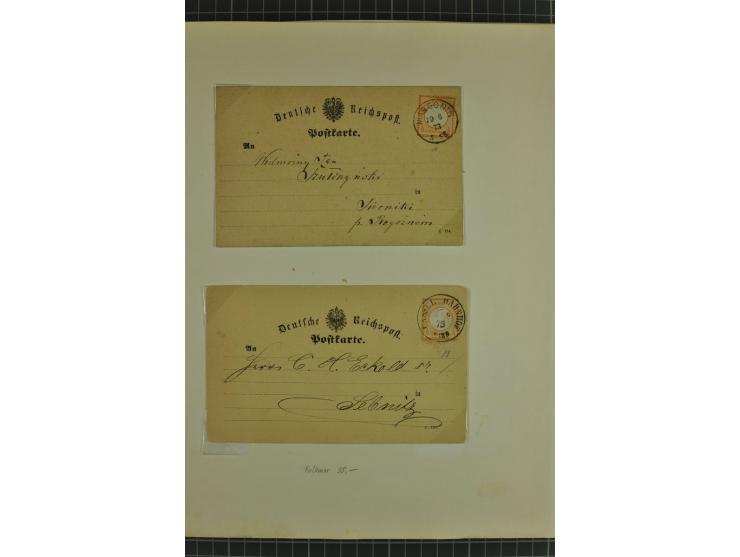 1872/1945, ungebrauchte und gestempelte Sammlung, beginnend mit gutem Brustschildteil mit u.a. Mi.-Nr. 11, 27(2) und 30, des 