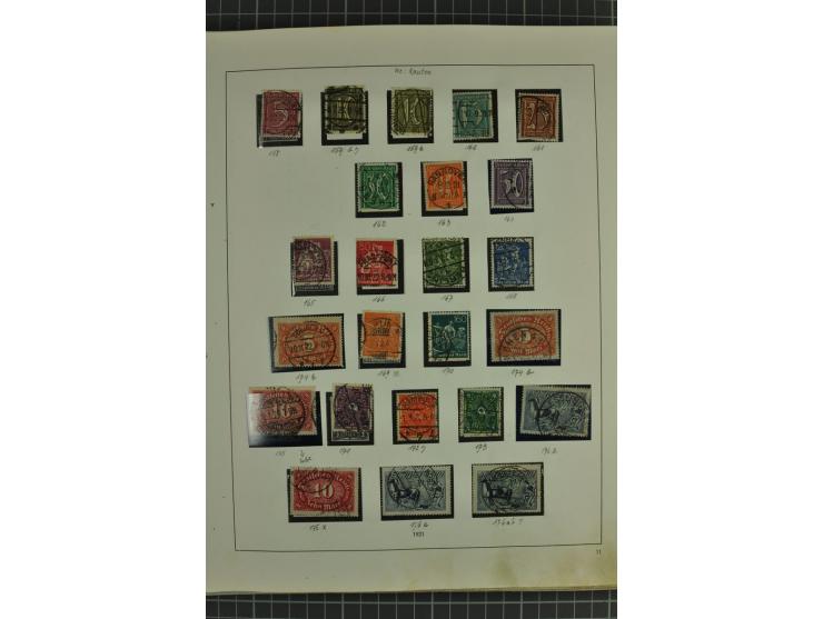 1872/1945, ungebrauchte und gestempelte Sammlung, beginnend mit gutem Brustschildteil mit u.a. Mi.-Nr. 11, 27(2) und 30, des 