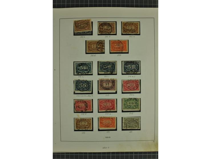 1872/1945, ungebrauchte und gestempelte Sammlung, beginnend mit gutem Brustschildteil mit u.a. Mi.-Nr. 11, 27(2) und 30, des 
