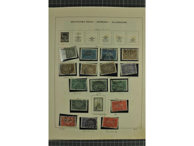 1872/1945, ungebrauchte und gestempelte Sammlung, beginnend mit gutem Brustschildteil mit u.a. Mi.-Nr. 11, 27(2) und 30, des 
