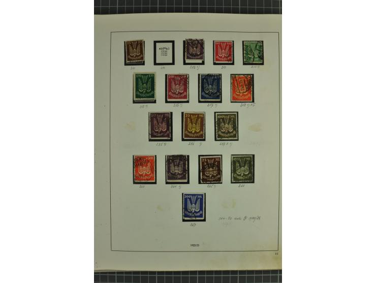 1872/1945, ungebrauchte und gestempelte Sammlung, beginnend mit gutem Brustschildteil mit u.a. Mi.-Nr. 11, 27(2) und 30, des 