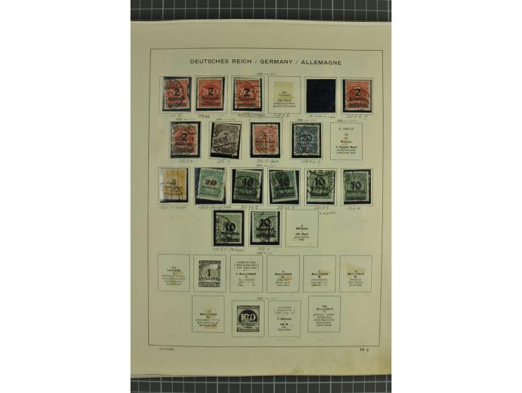 1872/1945, ungebrauchte und gestempelte Sammlung, beginnend mit gutem Brustschildteil mit u.a. Mi.-Nr. 11, 27(2) und 30, des 