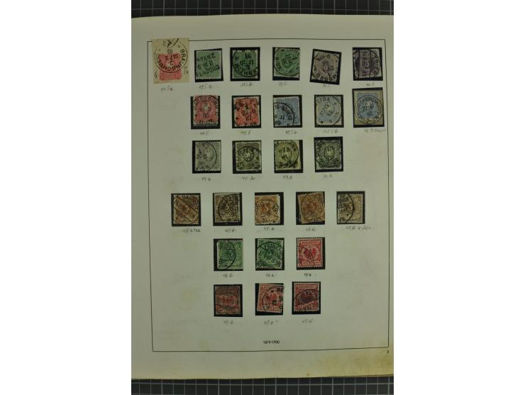 1872/1945, ungebrauchte und gestempelte Sammlung, beginnend mit gutem Brustschildteil mit u.a. Mi.-Nr. 11, 27(2) und 30, des 