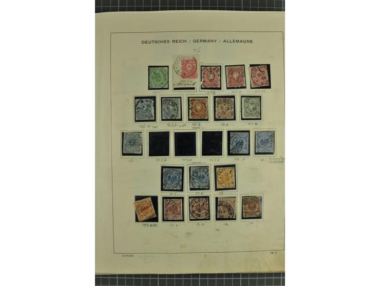 1872/1945, ungebrauchte und gestempelte Sammlung, beginnend mit gutem Brustschildteil mit u.a. Mi.-Nr. 11, 27(2) und 30, des 