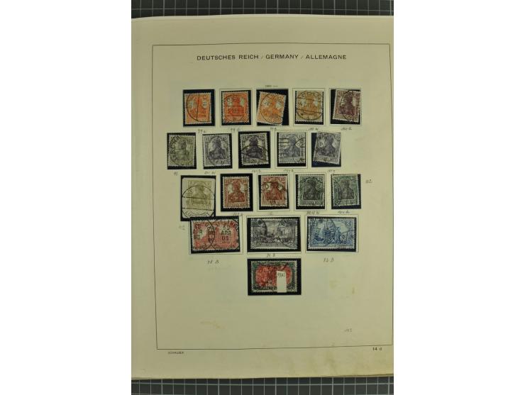 1872/1945, ungebrauchte und gestempelte Sammlung, beginnend mit gutem Brustschildteil mit u.a. Mi.-Nr. 11, 27(2) und 30, des 