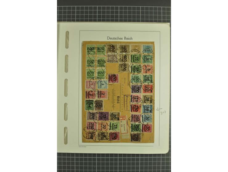 1916/23 Infla, gestempelte Sammlung, meist unsigniert und fraglich, aber auch Mi.-Nr. 151y (Fotoattest Fleiner BPP), 307 auf 