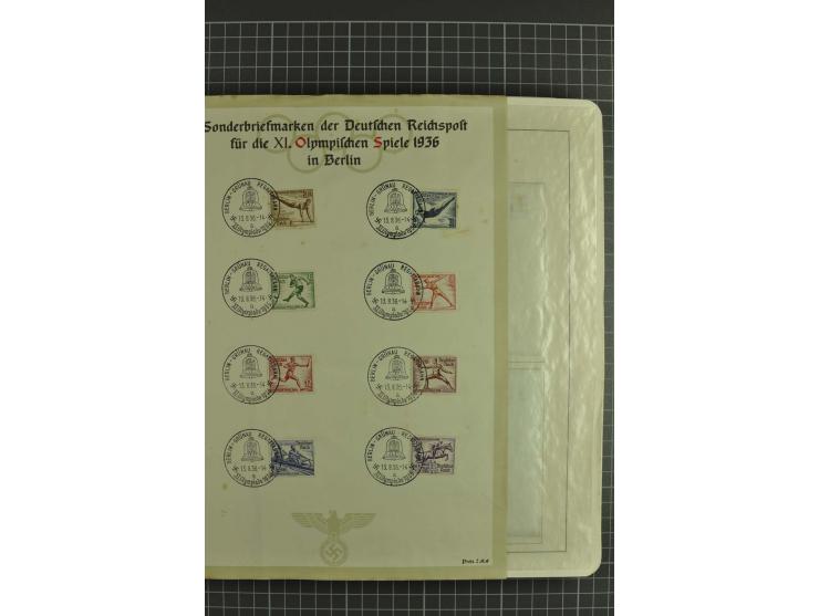 1933/45, gestempelte, weitgehend kpl. Sammlung, Bl. 2 nicht bewertet, da Stempel fraglich, dazu etwas Besetzung II