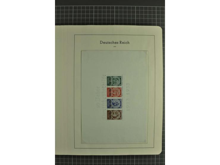 1933/45, gestempelte, weitgehend kpl. Sammlung, Bl. 2 nicht bewertet, da Stempel fraglich, dazu etwas Besetzung II