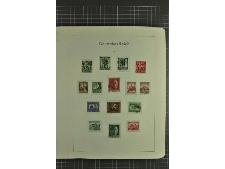 1933/45, gestempelte, weitgehend kpl. Sammlung, Bl. 2 nicht bewertet, da Stempel fraglich, dazu etwas Besetzung II