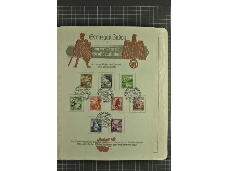 1933/45, gestempelte, weitgehend kpl. Sammlung, Bl. 2 nicht bewertet, da Stempel fraglich, dazu etwas Besetzung II