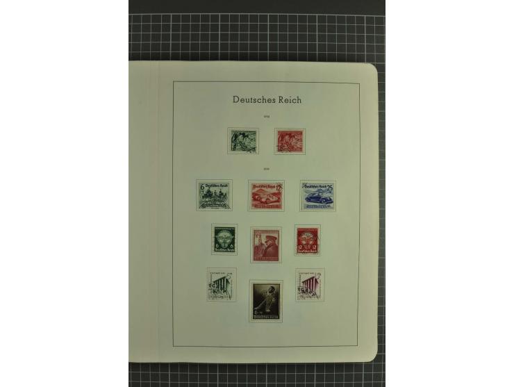 1933/45, gestempelte, weitgehend kpl. Sammlung, Bl. 2 nicht bewertet, da Stempel fraglich, dazu etwas Besetzung II