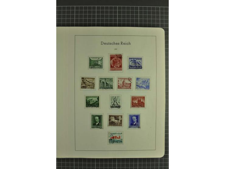 1933/45, gestempelte, weitgehend kpl. Sammlung, Bl. 2 nicht bewertet, da Stempel fraglich, dazu etwas Besetzung II
