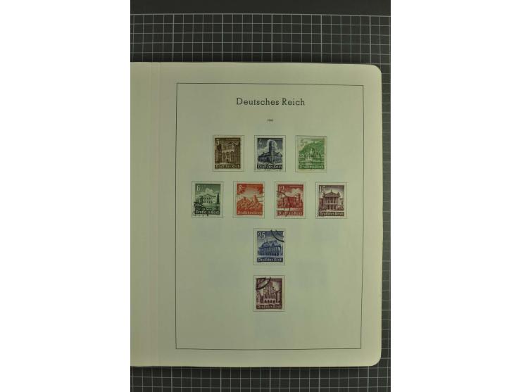 1933/45, gestempelte, weitgehend kpl. Sammlung, Bl. 2 nicht bewertet, da Stempel fraglich, dazu etwas Besetzung II